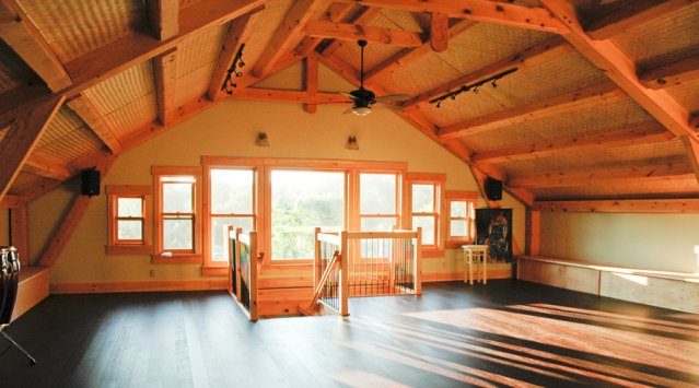 Passive solar timber frame yoga studio