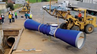 the installation of a LucidPipe power generator via Lucid Energy