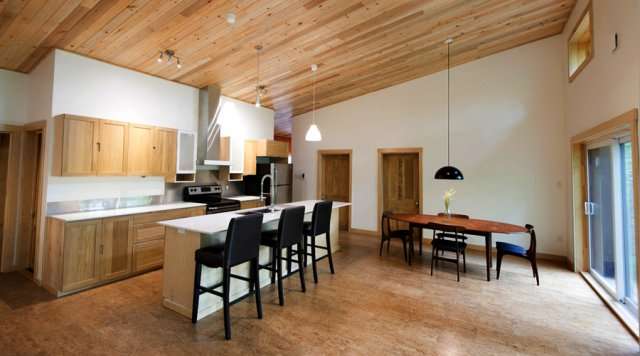 Maison LEED Platine Edelweiss, intérieur chaleureux