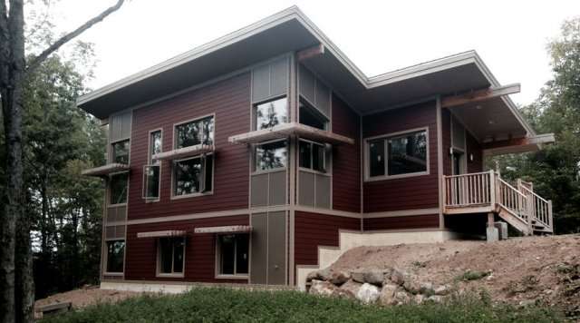 Off grid, passively heated and cooled house in the Gatineau Hills, Quebec
