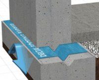 Capillary break between footing and foundation