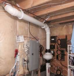 Active radon stack