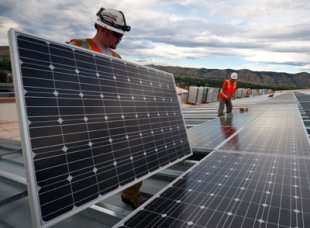 Installing solar panels 