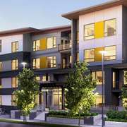 Rendering of River District Sustainable housing development In Vancouv