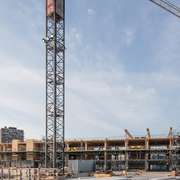 Wooden mid rise construction time lapse video