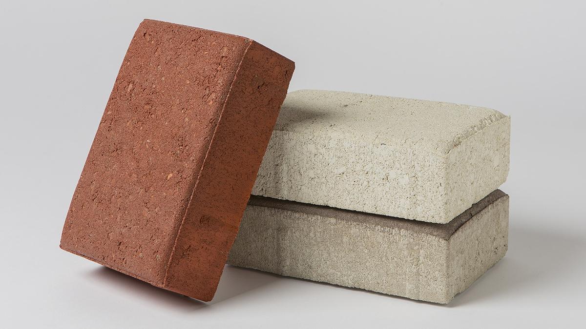 Reduced carbon concrete patio blocks and CMU
