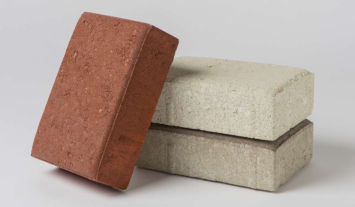 Reduced carbon concrete patio blocks and CMU