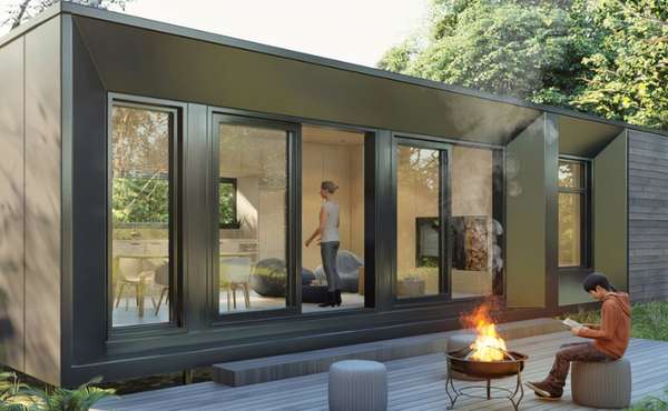 The Affordable Architect-Designed Modern Green prefab 2 Bed kit home