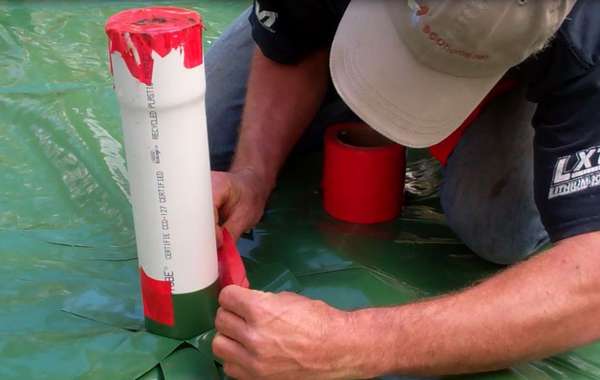 Radon Mitigation - Installing a radon evacuation stack in a slab floor