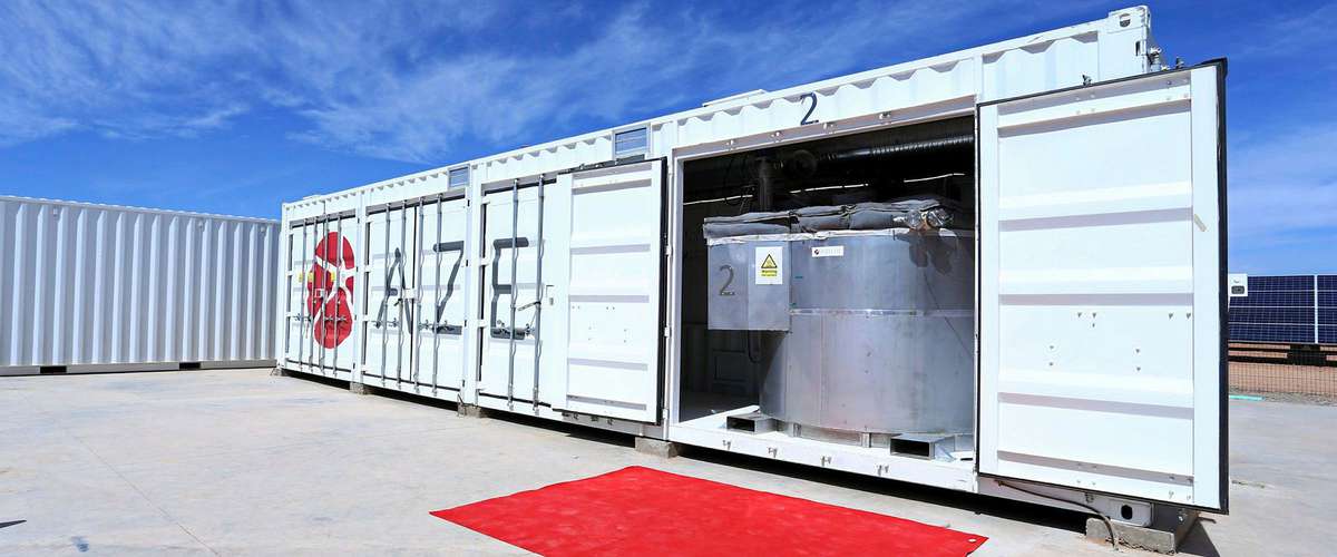 Solar Electricity Generation & Storage with no Batteries, Azelio