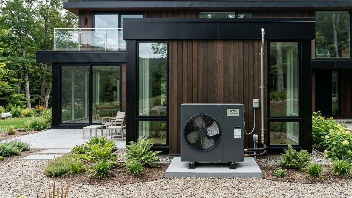 A residential cold-climate air-source heat pump compressor system in New York
