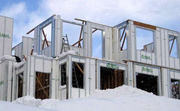 A building made from foam and steel structural insulated pane