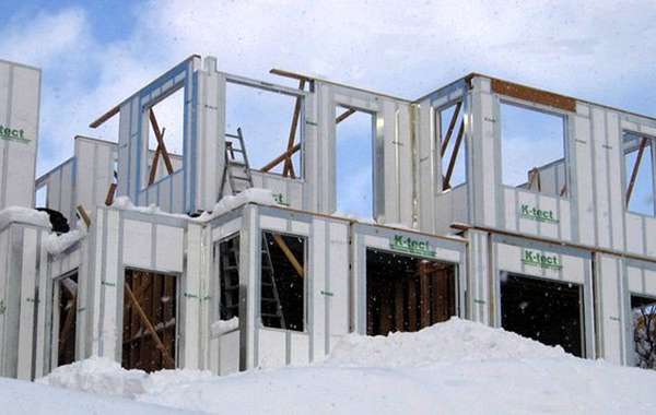 A building made from K-Tect’s foam and steel structural insulated pane
