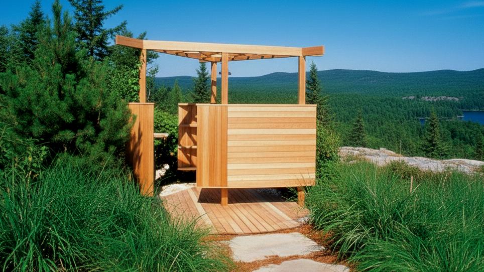 Outdoor solar shower