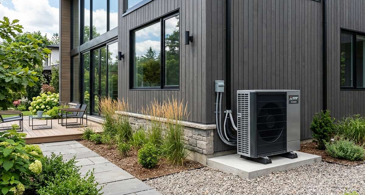Heat pump exterior compressor