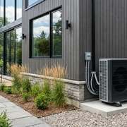 Heat pump exterior compressor