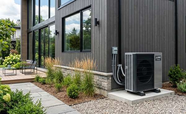 Heat pump exterior compressor
