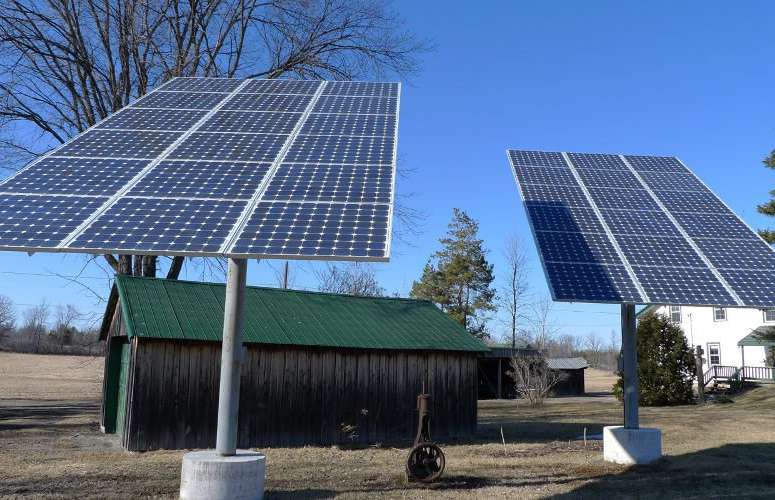 Backyard solar panels