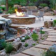 A beautiful garden featuring a variety of colorful drought-resistant plants