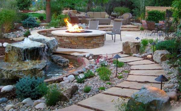 A beautiful garden featuring a variety of colorful drought-resistant plants