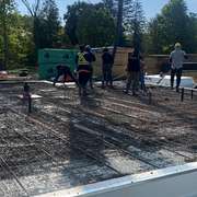 Pouring a Monolithic Slab on grade for a Passive Solar LEED Home © Ecohome