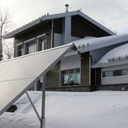 Solar panels power the Kenogami House in Saguenay, Quebec