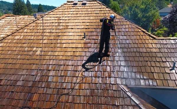 A beautiful well-maintained cedar shake roof should last for years if maintained