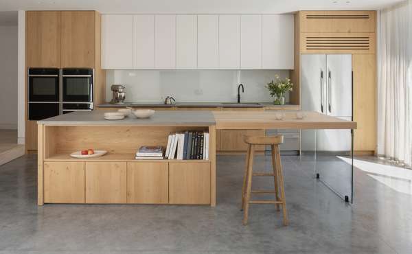 Polished concrete floors in homes offer thermal mass to help balance temperature