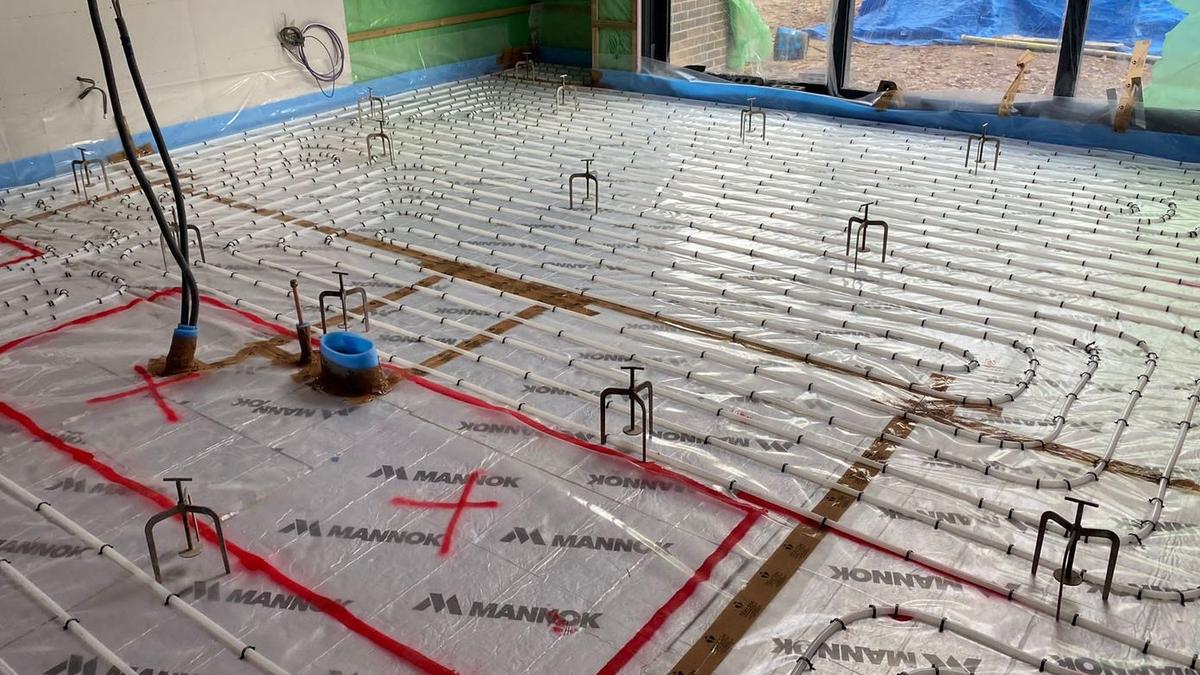 Under floor radiant cooling as an alternative to forced air AC @ Next Level
