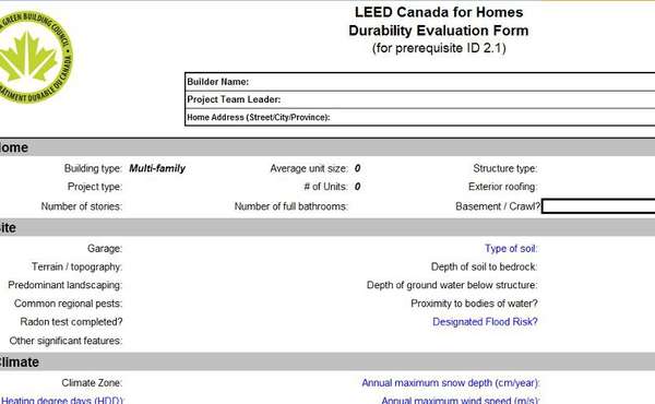 Durability Risk Evaluation Form