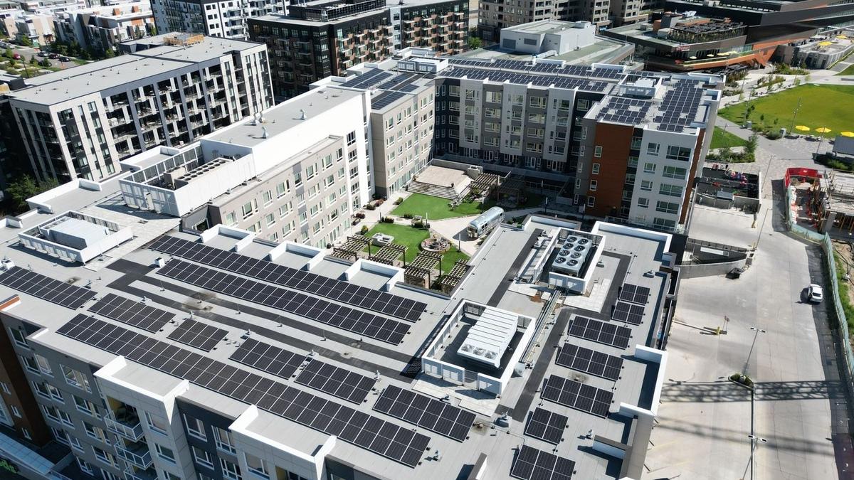 Solar Array District City, Calgary, Rocky Mountain Solar