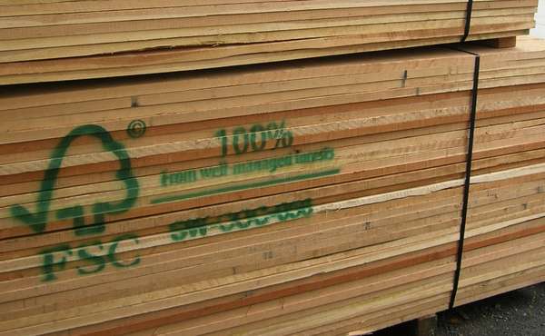 FSC certified wood carries the FSC certification labels