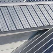 Metal roof with solar panels