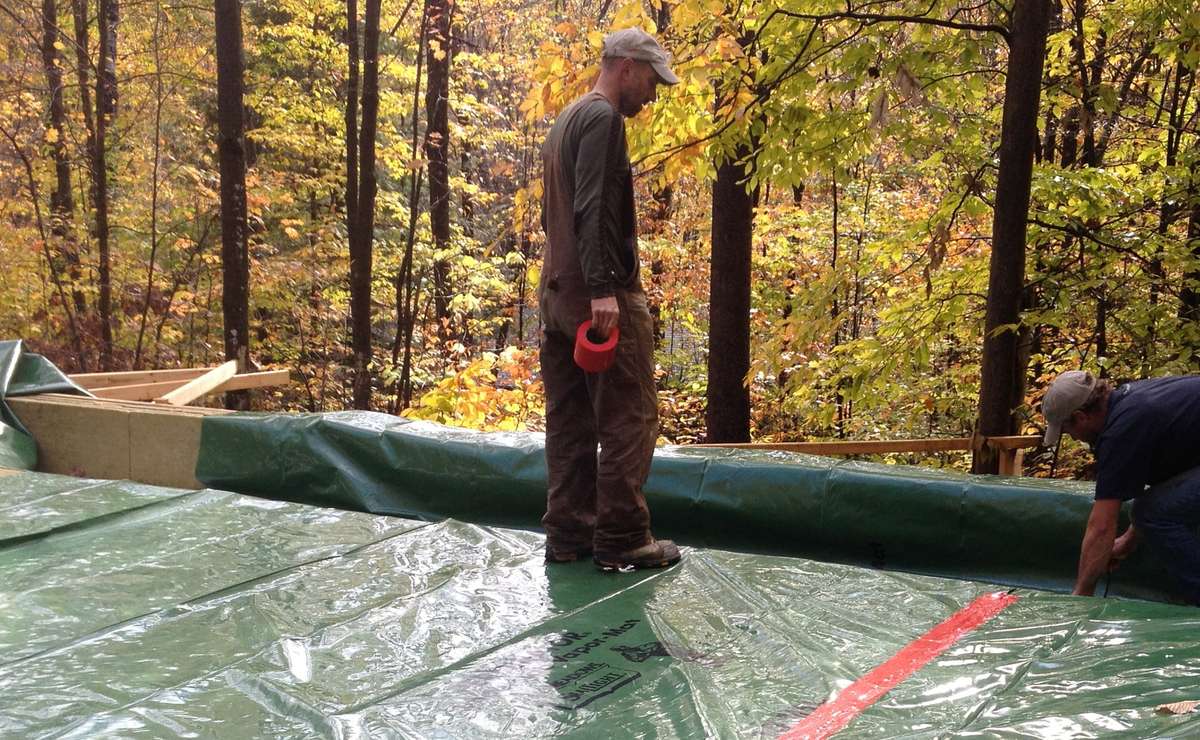 Radon sub-slab 10mil vapor barrier and radon barrier