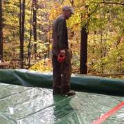 Radon sub-slab 10mil vapor barrier and radon barrier