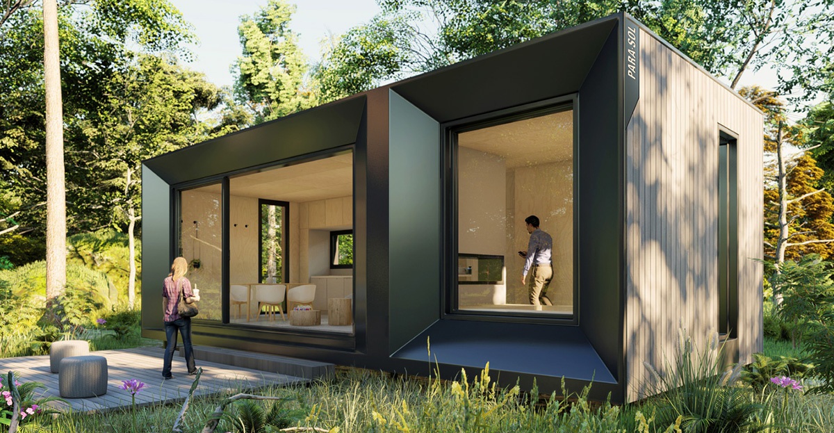 Modern Green Prefab Tiny House Kit