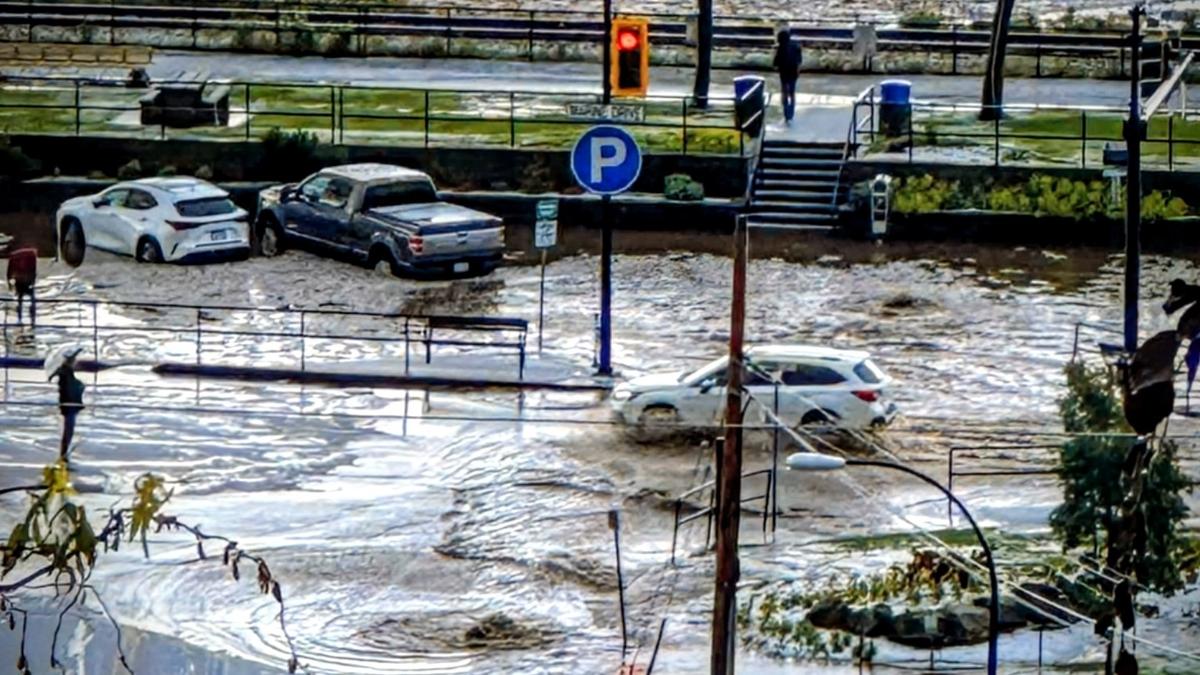 Flooded streets impervious surfaces Would Rock BC