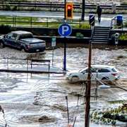 Flooded streets impervious surfaces Would Rock BC