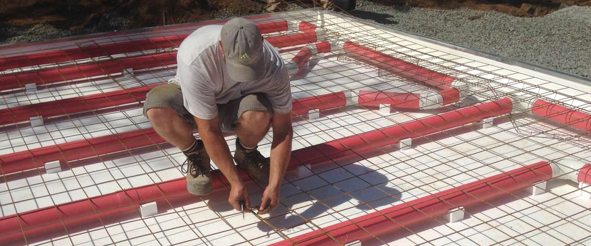 Insulated Radiant Floor ICF Foam Forms Heated with Air