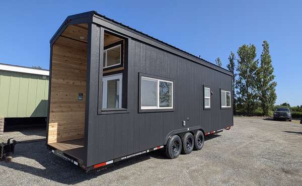 A tiny home on wheels near Vancouver in BC