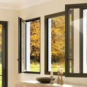 Tilt and turn window in a modern home, shown in both tilt and turn positions.