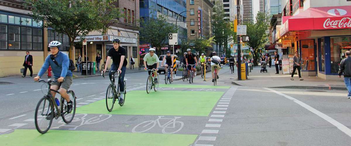 Bike lanes in Vancouver