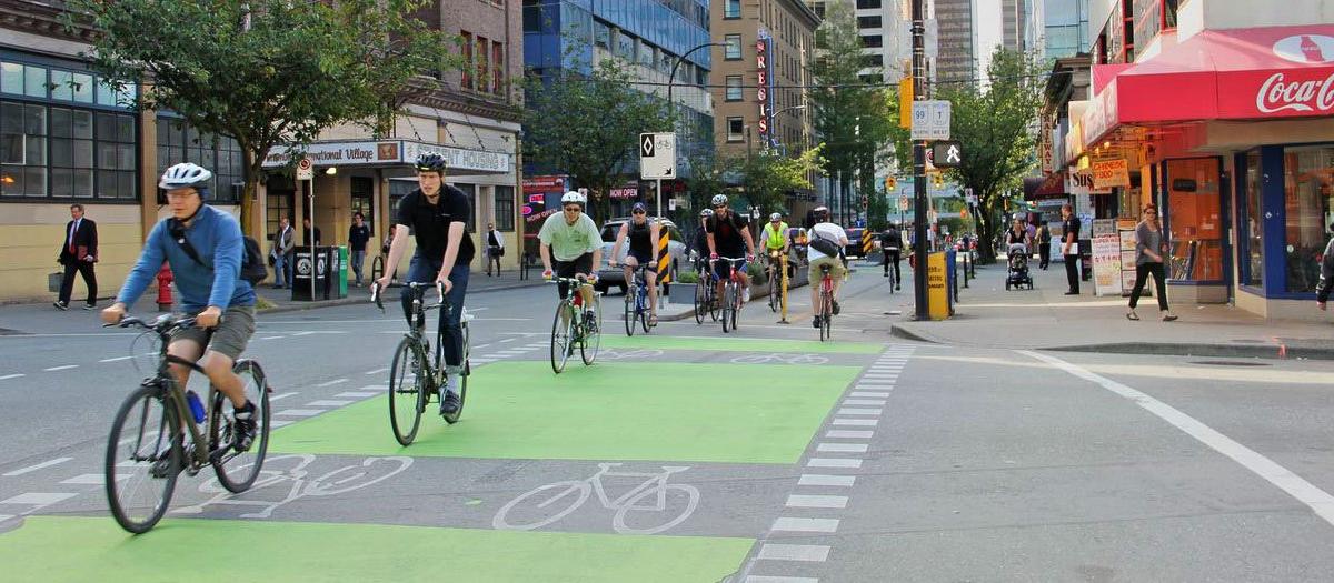 Bike lanes in Vancouver