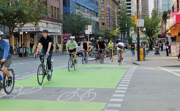 Bike lanes in Vancouver