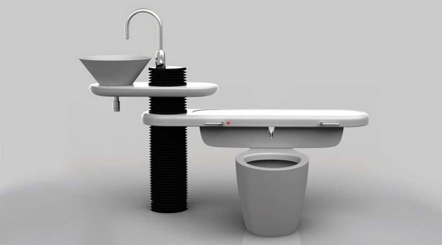 A toilet that uses greywater directly from the sink Ecohome