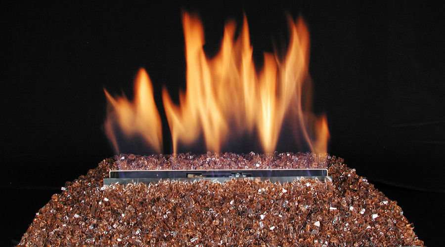 Natural gas fireplace