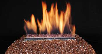 Natural gas fireplace