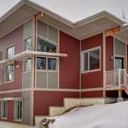 Passively-heated off-grid LEED house in Low, Quebec