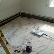 Vapor retarder latex primer instead of polyethylene sheet
