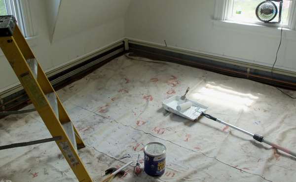 Vapor retarder latex primer instead of polyethylene sheet